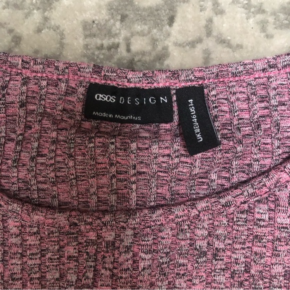 ASOS Design super crop top in pink space dye 🐽 US 14 - Picture 8 of 12